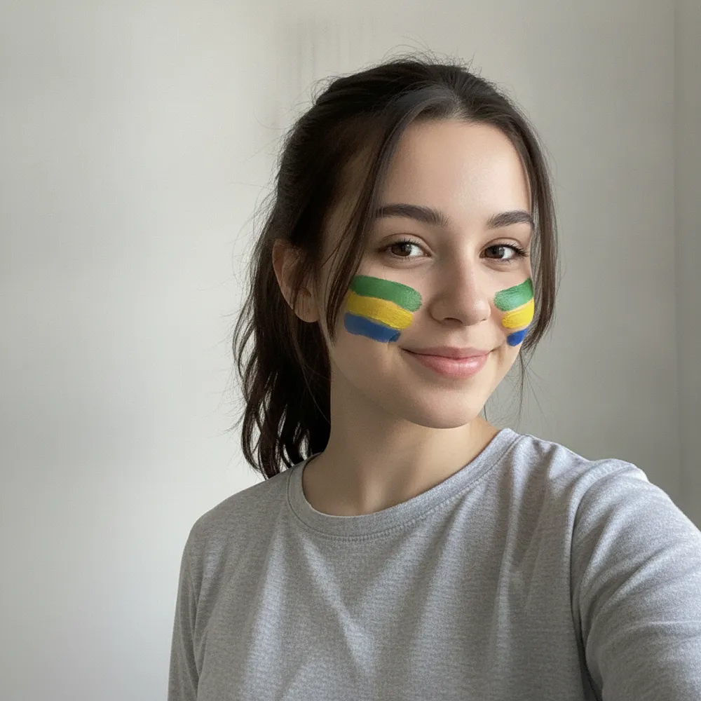Flag Face Paint after